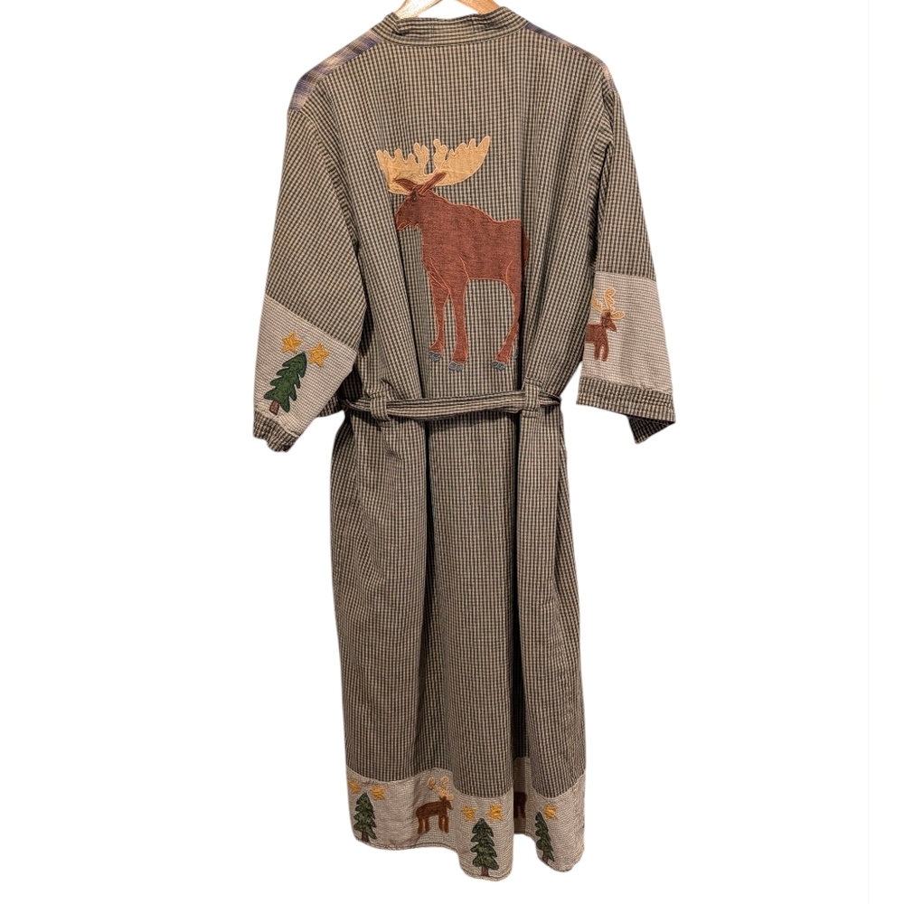 Patch Magic Group Inc Patchwork Plaid Robe With N… - image 2